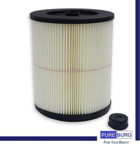 img 2 attached to 🔴 PUREBURG 2-Pack Red-Stripe Filter Replacement Compatible with Craftsman 5/6/8/12/16/32 Gallon Large Wet Dry Shop Vacs – Replaces Part# 17816, 9-17816