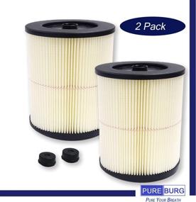 img 3 attached to 🔴 PUREBURG 2-Pack Red-Stripe Filter Replacement Compatible with Craftsman 5/6/8/12/16/32 Gallon Large Wet Dry Shop Vacs – Replaces Part# 17816, 9-17816