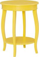 🌼 yellow round shelf table by powell furniture логотип