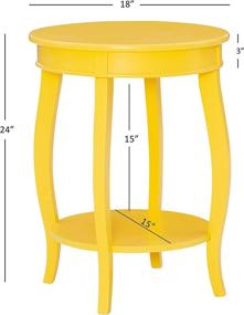 img 3 attached to 🌼 Yellow Round Shelf Table by Powell Furniture