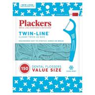 🦷 enhance your oral hygiene with plackers twin-line dental flossers logo