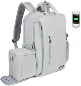 img 4 attached to 🎒 CADeN DSLR Camera Backpack Bag: Waterproof, Anti-theft, with Laptop Compartment, USB Port, Tripod Holder, Rain Cover - Compatible with Sony Canon Nikon Olympus