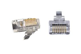 img 2 attached to 💎 50-Piece Platinum Connector RJ45 CAT5/5e - Pass Through One-Piece Ethernet Network End - Premium Quality