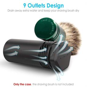 img 2 attached to Anplus Shaving Brush Travel Case & Adjustable Height Stand - Ideal Holder for Most Shaving Brushes (Black) - Shave Brush not Included