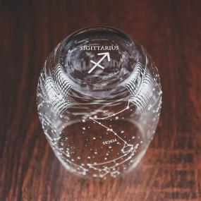 img 1 attached to 🏹 Hand Etched Sagittarius Stemless Wine Glasses Set, Greenline Goods Zodiac Collection - 15 oz Astrology Sign Glassware (Set of 2)