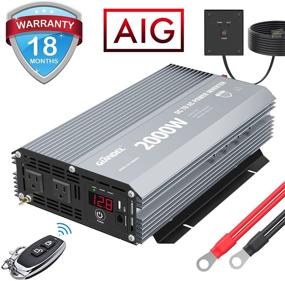 img 3 attached to GIANDEL 2000W Power Inverter - Modified Sine Wave, 12V DC to 110V/120V AC with Wireless Remote Controller, LED Display & 2.4 Amps USB Port - Ideal for RVs, Trucks, and Boats
