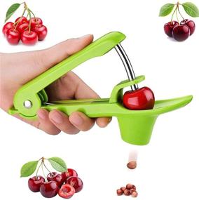 img 4 attached to Stainless Steel Cherry Pitter Tool - Heavy-Duty Pit Remover for Cherries, Olives, and More