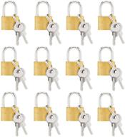🔒 pack of 12 small locks with keys - travel-size padlocks for suitcases, backpacks, gym bags, jewelry boxes, and diaries logo