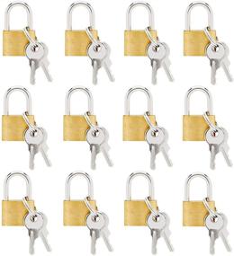 img 4 attached to 🔒 Pack of 12 Small Locks with Keys - Travel-Size Padlocks for Suitcases, Backpacks, Gym Bags, Jewelry Boxes, and Diaries