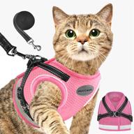 avccava cat harness and leash set: escape-proof and adjustable reflective vest for walking, with easy net breathable safety jacket logo