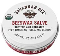 пчелиный воск для рук и ногтей savannah bee company: натуральное средство для питания рук и здоровых ногтей, 0,75 унции. логотип