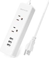 🔌 etl cruise power strip: portable mini charging station with 3.1a usb ports & 5ft extension cord - ideal travel companion for cruise ship & hotel (white) logo