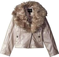 jessica simpson girls leather jacket логотип