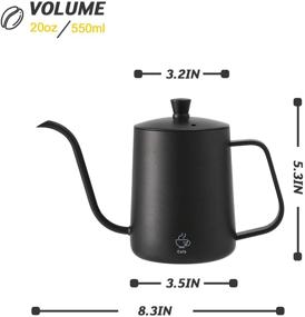 img 3 attached to VEVOK CHEF Mini 20 OZ Gooseneck Pour Over Coffee ☕ Kettle - Drip Coffee Maker with Long Narrow Stainless Steel Spout