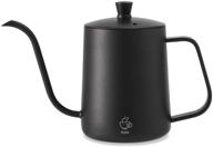 чайник vevok chef mini на 20 унций с изогнутым носиком для кофе по методу настаивания - кофеварка с длинным узким носом из нержавеющей стали. логотип