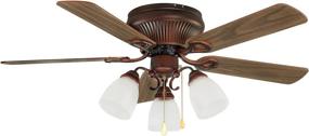 img 4 attached to 🔆 Canarm Malibu AC Downrod Mount Ceiling Fan with 5 White Blades and 180 Watts Light in Bronze Finish