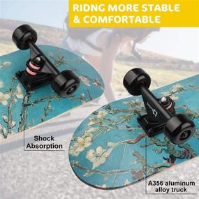 img 1 attached to 🛹 NEWQIANG Skateboard Complete: Versatile 31" x 8" Pro Skateboard for Tricks, Freestyle, Carving, and Cruising - Includes All-in-one T-Tool