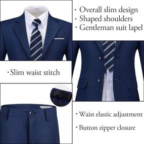 img 1 attached to 👔 Stylish Formal Wedding Dress Blazer Pants for Boys: Clothing and Suits/Sport Coats