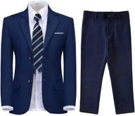 👔 stylish formal wedding dress blazer pants for boys: clothing and suits/sport coats logo