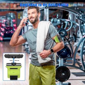 img 2 attached to 📱 VUP Running Phone Holder - 360 Rotatable Arm Bands for Cell Phone, Fit 4-6.5&#34; Phones - iPhone Xs Max XR X 8 7 6 6S Plus Samsung Galaxy S9+ S9 S8 S7 S6 Edge Note 8 - Detachable - Green