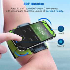 img 3 attached to 📱 VUP Running Phone Holder - 360 Rotatable Arm Bands for Cell Phone, Fit 4-6.5&#34; Phones - iPhone Xs Max XR X 8 7 6 6S Plus Samsung Galaxy S9+ S9 S8 S7 S6 Edge Note 8 - Detachable - Green