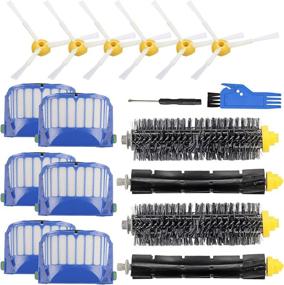 img 4 attached to 🧹 Replenishment Kit for iRobot Roomba 600 500 Series Vacuums - Replacement Parts Set with 6 Filters, 6 Side Brushes, 2 Bristle Brushes, and 2 Beater Brushes