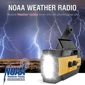 img 2 attached to 2021 Новейший портативный крутящий crank-радиоприемник с Emergency Snail: AM/FM/NOAA погодное радио с фонариком 1W, солнечной ручной зарядкой и аккумулятором 6000mAh для дома и экстренного использования.