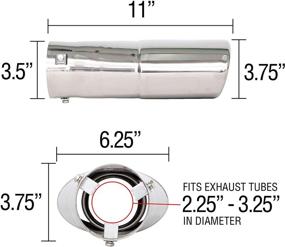 img 2 attached to 🚀 Spectre Performance 25105 Oval Exhaust Tip: Enhance Your Vehicle's Performance