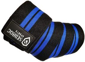 img 1 attached to Sedroc Sports Powerlifting Support Elbow Wraps - Pair of Weight Lifting Sleeves