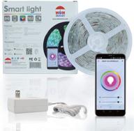 🌈 wbm smart led strip lights for bedroom, home, kitchen, tv room and parties - 16.4 inch logo