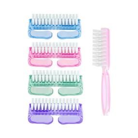 img 4 attached to 💅 Nail Cleaning Brushes Set - Sstyle Fingernail Brush, Pedicure & Manicure Brush Combo for Effective Cleaning (5Pcs Pack)