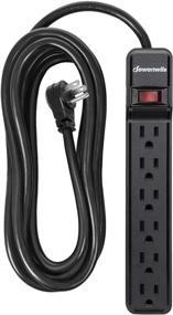 img 4 attached to ⚡️ DEWENWILS 25FT Power Strip Surge Protector: 6-Outlet Strips, Low Profile Flat Plug, UL Listed