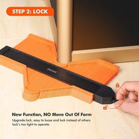 img 2 attached to 📏 Duplicator Profile Gauge: 10 Inch Contour Gauge with Lock for Easy Measuring & Copying of Irregular Shapes – Perfect Fit for Corners, Tiles, Wood Edge Cutting – DaCool Contour Tool (Orange)