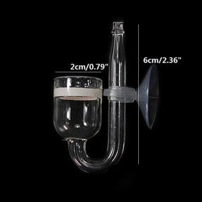 img 1 attached to 🐠 Enhance Aquarium Health with PIVBY U Shape CO2 Diffuser and Regulator Kit - Easy Installation with Glass Tube and Suction Cup