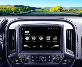 img 4 attached to 🚗 Chevy Silverado & GMC Sierra 2014-2019 Android 10 Headunit Topdisplay Navigation - 10.1inch IPS Touch Screen, 4GB+64GB, Wireless Carplay, Android Auto, Bluetooth, 4G LTE, WiFi, Free Camera