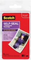 scotch pl903g self-sealing laminating pouches, glossy, 2.81 x 3.75, wallet size, pack of 5 logo