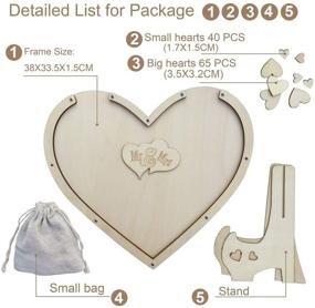 img 3 attached to 🌾 Rustic Wedding Guest Book, Y&K Homish Wooden Picture Frame with Drop Top Frame Sign Book Wooden Hearts - Natural Wedding Decorations and The Perfect Wedding Gift