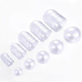 img 4 attached to 🎄 AOMGD 25 Set 50 Pieces Clear Plastic Christmas Ornaments: DIY Bath Bomb Mold, Wedding Party Decor - 5 Sizes 30mm to 70mm