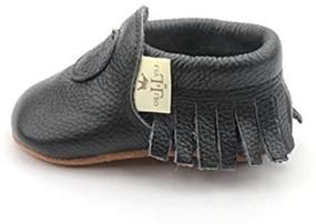 img 1 attached to 👶 Liv and Leo Baby Moccasins: Gender-Neutral Soft Sole Crib Shoes crafted from 100% Leather - Classic Collection