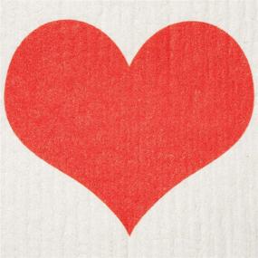 img 1 attached to 🧽 GMIcréatifs Swedish Dishcloths (2-Pack) - Heart ONE Love Print - Eco-Friendly, Reusable Kitchen Cleaning Cloth - Machine Washable - Size: 7.87" x 6.88