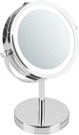 💡 chrome lighted free standing bathroom makeup mirror for vanity countertops - 10&#34; inch, idesign логотип