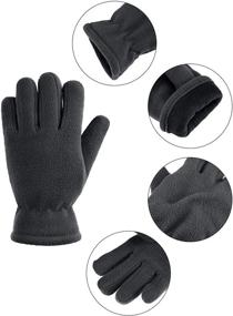 img 2 attached to 🧤 Cold Weather Activities Supplies: Boys' Fleece Fingerless Gloves for Outdoor Fun