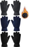 🧤 cold weather activities supplies: boys' fleece fingerless gloves for outdoor fun logo