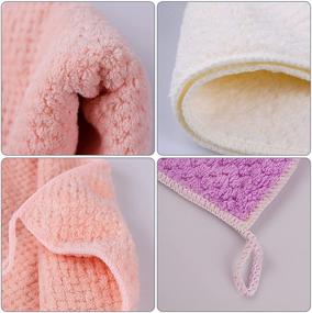 img 3 attached to 🧺 Onlup Hanging Loop Hand Towel Set of 5 - Super Absorbent Soft Towels for Kitchen and Kids, Machine Washable and Fast Drying, 30cmX30cm