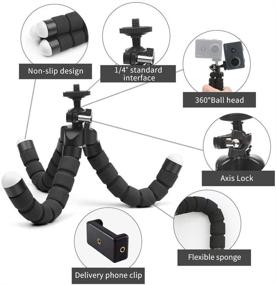 img 3 attached to 📷 Versatile Webcam Stand and Cell Phone Tripod: Perfect Holder for Logitech, Nexigo Webcam, GoPro Camera, and More