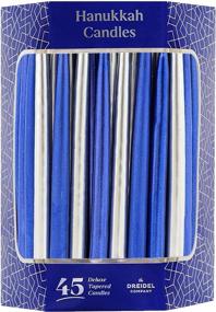 img 2 attached to 🕯️ SEO-Optimized Hanukkah Candles - Dripless Blue/Silver Metallic, Frosted Premium, Tapered & Hand-Decorated Chanuka Candles