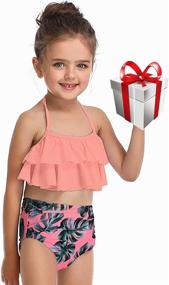 img 3 attached to Rosiika Girls Kids Swimsuit: Stylish Ruffle Bikini Set for Trendy Swimwear Enthusiasts