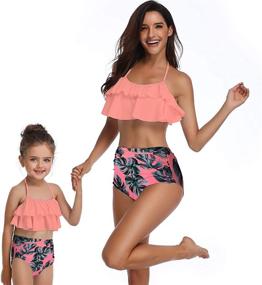 img 1 attached to Rosiika Girls Kids Swimsuit: Stylish Ruffle Bikini Set for Trendy Swimwear Enthusiasts