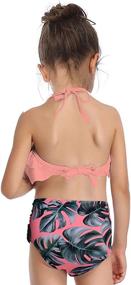 img 2 attached to Rosiika Girls Kids Swimsuit: Stylish Ruffle Bikini Set for Trendy Swimwear Enthusiasts