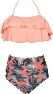 rosiika girls kids swimsuit: stylish ruffle bikini set for trendy swimwear enthusiasts logo